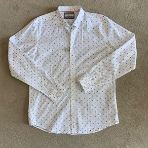 Scotch & Soda long sleeve cotton dot button down shirt. Size XL.